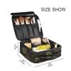 OTVEE Gold Sun Moon Stars Makeup Case Travel Cosmetic Bag Large Train Case with Adjustable Dividers view 3