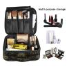 OTVEE Gold Sun Moon Stars Makeup Case Travel Cosmetic Bag Large Train Case with Adjustable Dividers view 4