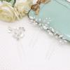 Oriamour Bridal Wedding Crystal Hair Pins Wedding Hair Accessories for Women and Girls Pack of 6 (Silver) view 3