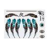 2 x Feather Tattoo Card - Various Motifs in Gold - Temporary Skin Tattoo - YH083 (2) view 1