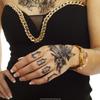 2 x Marijuana Hand Tattoo - Motif and writing in black - Temporary Skin Tattoo - MHT027 (2) view 2