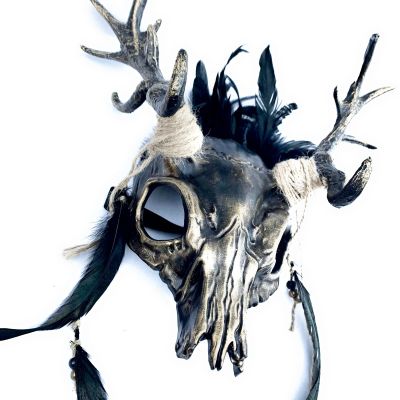Antler Headdress Pagan Headdress Antler Headpiece Deer Antler Headpiece (Gold)