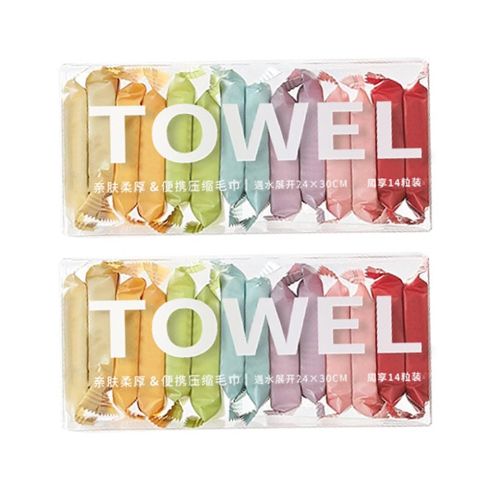 BEIYINAI 28pcs Disposable Washcloth Travel Towel Thickened Compressed Face Towel Portable Nonwoven Wipe For Hotel Outdoor Disposable Face Towel For Washing Face Disposable Face Towel For Drying Face