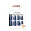 KISS Gel Fantasy Matte Grey/Blue Long Length Coffin Shape Nails (1 Pack of 28 Nails) view 1