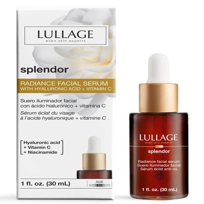 LULLAGE Splendor Radiance Hyaluronic Acid & Vitamin C Serum for Face, Revitalizing Vitamin C Face Serum with Niacinamide to Replenish & Firm the Skin, 1 Fl Oz Dropper Bottle