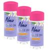 Nair Glide On Hair Removal Cream, Arm, Leg, and Bikini Hair Remover, Depilatory Cream, 3-pack, 3.3 oz Stick view 1