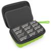 CASEMATIX Green Clipper Blade Holder for 12 Blades - Protective Clipper Blade Storage Case with Barber Blade Holder Foam and Hard Shell Impact-Resistant Outer, Case Only view 1
