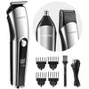PRITECH Beard Trimmer for Men, 3 in 1 Hair Clippers for Men Kit, Nose,Ear,Micro Electric Shaver, Mens Grooming Set Cordless with LED Display IPX6 Waterproof (Silver) view 1
