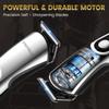 PRITECH Beard Trimmer for Men, 3 in 1 Hair Clippers for Men Kit, Nose,Ear,Micro Electric Shaver, Mens Grooming Set Cordless with LED Display IPX6 Waterproof (Silver) view 4