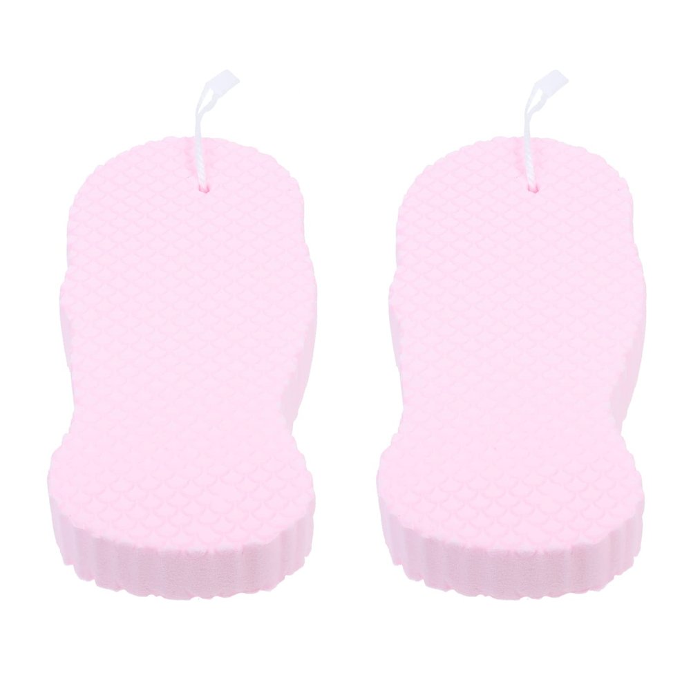 2Pcs Bathing Sponge Reusable Natural Bath Sponges Bath Scrubber for Newborn, Pink