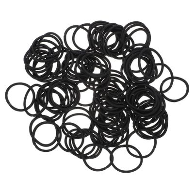 100pcs Black Elastic Headband Ponytail Holders Hair Ties Women Hair Accessories Hair Bands