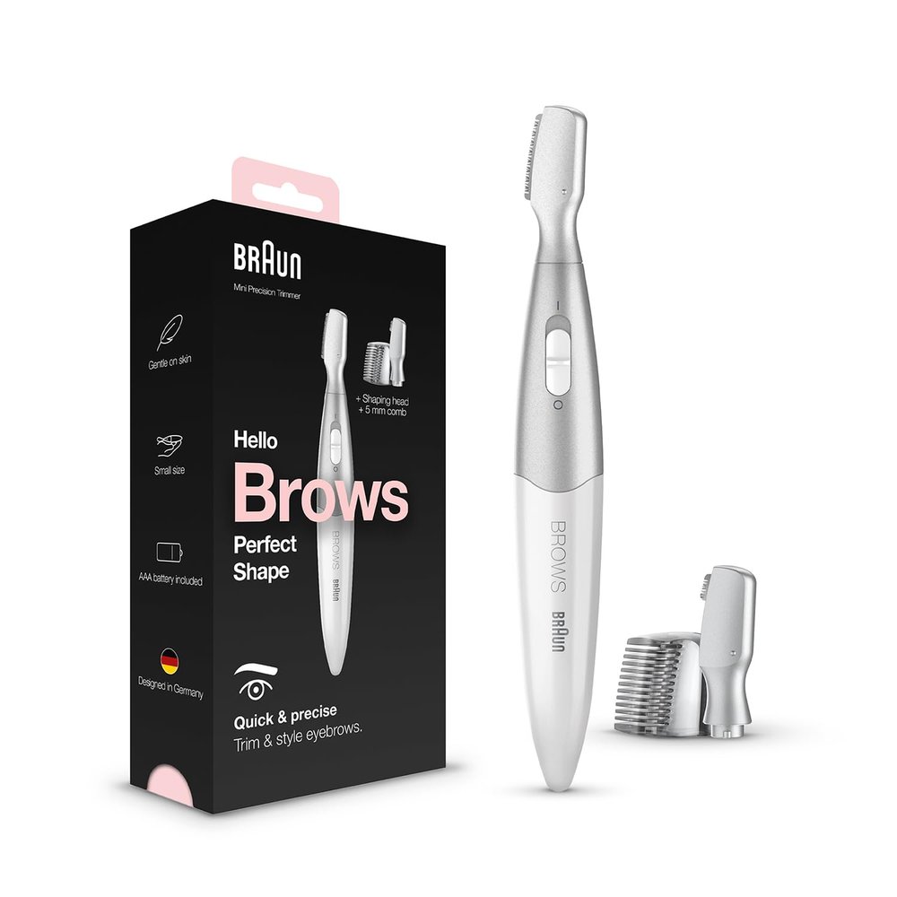 Braun Mini Precision Eyebrow Trimmer, FG1106, White
