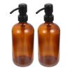 Beaupretty 1set Nordic Glass Lotion Pump Bottle Refillable Container for Shampoo Soap Wash Elegant Glass Label for Home Hotel and Bathroom Use view 1