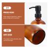 Beaupretty 1set Nordic Glass Lotion Pump Bottle Refillable Container for Shampoo Soap Wash Elegant Glass Label for Home Hotel and Bathroom Use view 3