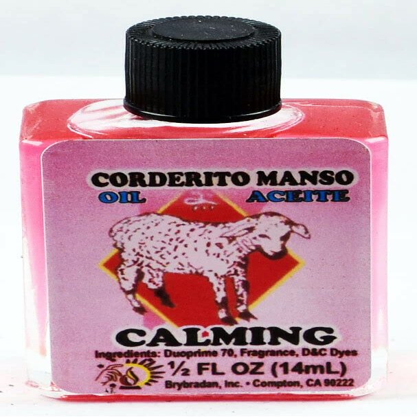 1 PC BRYBRADAN Calming Spiritual Oil ACEITE ESPIRITUAL CORDERITO MANSO -1/2 FL OZ 14.7ML