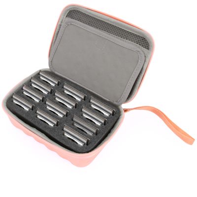 CASEMATIX Rose Gold Clipper Blade Holder - Protective Storage Case with Barber Blade Holder Foam and Hard Shell Impact-Resistant Outer