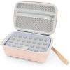 CASEMATIX Rose Gold Clipper Blade Holder - Protective Storage Case with Barber Blade Holder Foam and Hard Shell Impact-Resistant Outer view 3