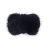 surell Mink Fur Bow Tie Clip - Unique Mink Fur Hair Clip for All Hair Types - Fur Fashion Hair Accessory - Black view 1