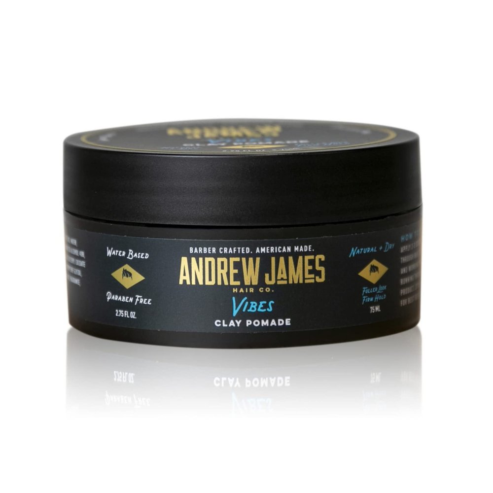 Clay Pomade 2.75 Ounce | Natural Matte Finish Pomade | Provides A Fuller Look For Your Hair | No Comb Needed To Style Your Hair | Best For Textured Styles Hair | Made In The USA Hair Products