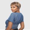 VANESSA Slim Lite Fashion Wigs Short Length Straight Style with Bang Heat Wave Synthetic Hair Wig - SLB SIX (BGMBLUE) view 4