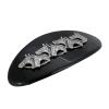 1928 Jewelry Large Black Oval Racing Horses 4.13 Inch Hair Barrette Clip, (1 Pcs), Equestrian Jewellery For Women view 1