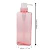 2Pcs 650Ml Pink Refillable Square Pump Bottles for Shampoo Conditioner Body Wash and Hand Soap Dispenser Portable Lotion Container for Home and Hotel Use view 3