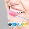 100 Pcs Disposable Mouth Swabs Sponge, BVN Oral Swabs, Oral Care Swabs Disposable, Mouth Swabs, Unflavored and Sterile Disposable Dental Swabsticks for Mouth Cleaning, Sawtooth-Shaped Pink. view 3