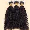 100g Per Pack Deep Curly Micro Loop Hair Extensions Human Hair for Women Natural Black Loop Ring Hair Extensions 100% Real Human Hair 1g/Strand 10 Inch view 2