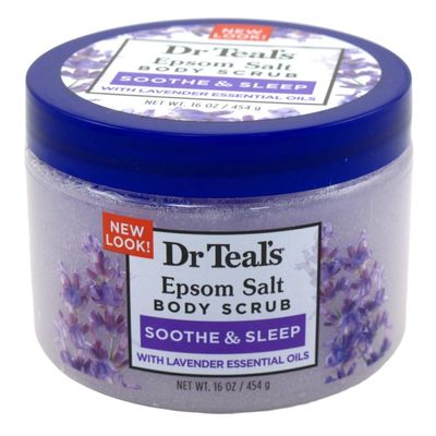 Dr Teals Body Scrub Exfoliate And Renew with Lavender 16 Ounce Jar (Pack of 3)