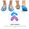Beavorty 12 Pairs Pedicure Slippers - Foam Flip Flops, Disposable, Foldable, Anti-Slip for Guests, Salon, Nail, Foot (Random Color) view 3
