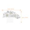 KALLORY Rhinestone Flower Hair Comb for Weddings Elegant Bridal Hair Accessory for Brides and Special Occasions Delicate Floral Design view 2