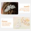 KALLORY Rhinestone Flower Hair Comb for Weddings Elegant Bridal Hair Accessory for Brides and Special Occasions Delicate Floral Design view 3