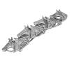 1928 Jewelry Racing Horses Antiqued 2.95 Inch Hair Barrette Clip, (1 Pcs), Equestrian Jewellery For Women view 1