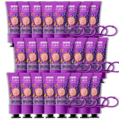 WBM Care Skin Moisturizer, Enrich with Natural Himalayan Pink Salt, Honey, Almond & Lavender, Protects and Nourishes, Hand Cream Pack of 24 (30g/1oz each)