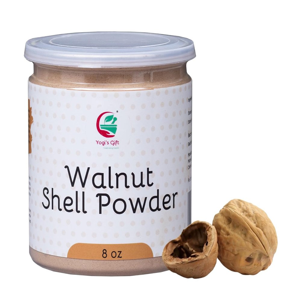Ground Walnut Shells/Walnut Shell Powder 8oz | Great for Face Scrub | Natural Exfoliant for Soap Making | by Yogi's Gift 