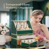 Youdepot Extra Large Makeup Organizer, Glass Cosmetic Storage with Drawers, Stackable Makeup and Jewelry Organizer for Vanity Table, Bathroom Countertop, Skincare, Lipsticks, Perfume, Brushes view 3