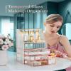 Youdepot Large Makeup Organizer, Glass Cosmetic Storage with Drawers, Stackable Makeup and Jewelry Organizer for Vanity Table, Bathroom Countertop, Skincare, Lipsticks, Perfume, Brushes view 3