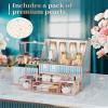 Youdepot Glass Makeup Organizer - Multi-Functional 3-in-1 Cosmetic Organizer for Skincare, Lipstick, Brushes - Vanity Organizer & Bathroom Organizer view 4