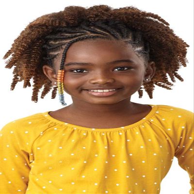 Outre X-Pression Synthetic LiL 3X Looks Crochet Braid - SPRINGY AFRO TWIST 10" (Color:1 Jet Black)