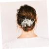 KALLORY Elegant Flower Hair Comb for Bride Lightweight Wedding Headpiece Accessory for Special Occasions and Celebrations view 4