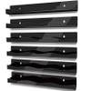 YMVV 15" Nail Polish Rack Wall Mounted Shelf,6 Pack Black Acrylic Organizer Supplies for Nail Techs,Great Display for Salons Retailers view 1