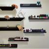 YMVV 15" Nail Polish Rack Wall Mounted Shelf,6 Pack Black Acrylic Organizer Supplies for Nail Techs,Great Display for Salons Retailers view 2