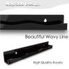 YMVV 15" Nail Polish Rack Wall Mounted Shelf,6 Pack Black Acrylic Organizer Supplies for Nail Techs,Great Display for Salons Retailers view 4