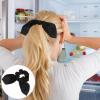 SOLUSTRE Elastic Bunny Ear Hair Scrunchies Set Bow Hair Ties Accessory for Women view 4
