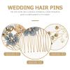 KALLORY 1set u Shape Rhinestone Hair Pins Elegant Bridal Hair Comb for Weddings Accessories for Buns and French Twists view 4