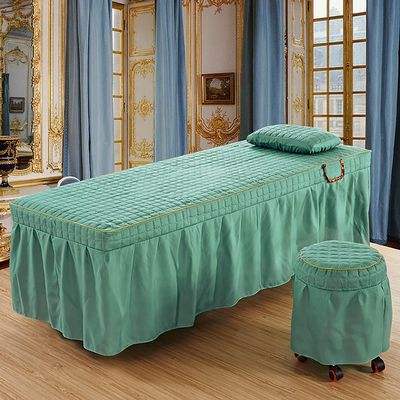 Light Luxury Living Room Bed Sheet for Beauty Salon Modern Easy to Clean Beauty Salon Massage Table Bed Sheet Elegant Living Room Bed Cover for Salon Massage Bed Set Massage Parlor-I L190xw70cm