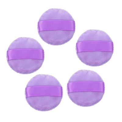 FOMIYES 5pcs Double-sided Powder Puff for Loose Powder Makeup Compact Soft Applicator for Smooth Application for Women and Girls