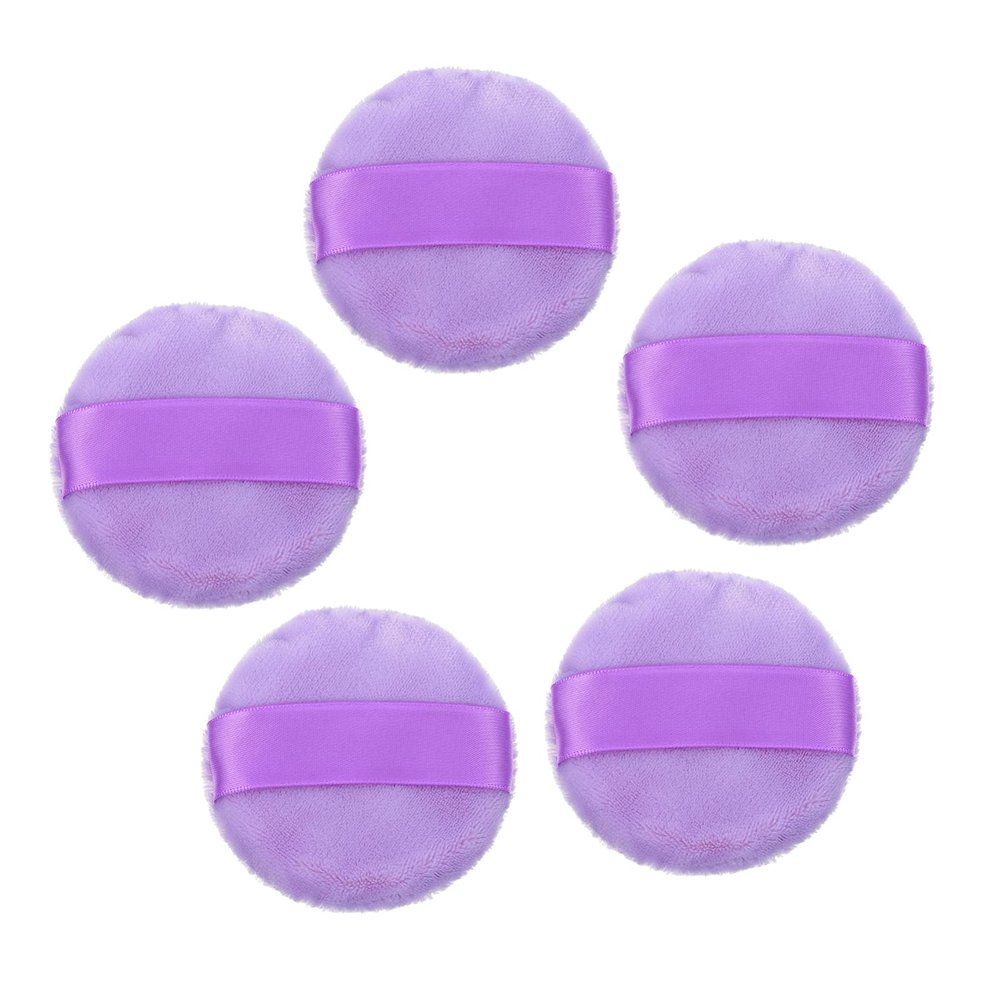 FOMIYES 5pcs Double-sided Powder Puff for Loose Powder Makeup Compact Soft Applicator for Smooth Application for Women and Girls