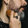 BRV MEN Beard Brush | Firm Boar Bristles | First-Cut Boar Hair Bristles | The Ideal Gift For Men (Green Sandalwood) view 4