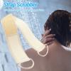 Exfoliating Back Scrubber for Shower, Bath Shower Scrubber for Men and Women, Dual Side Handle Body Washer, Exfoliating Texture Scrubbing Pad, Body Scrubber to Deep Clean Relax Your Body Beige view 2